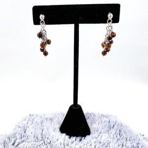 NWOT - Silver Tone Cats Eye Cluster Post Earrings